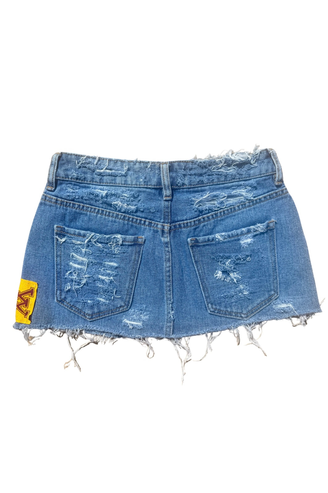 Upcycled Denim Mini Skirt 24” – Minnesota Gophers
