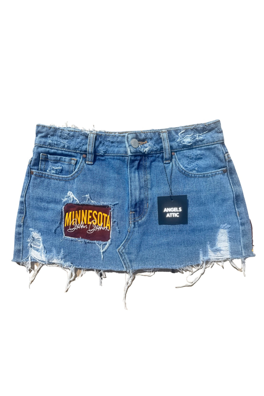 Upcycled Denim Mini Skirt 24” – Minnesota Gophers