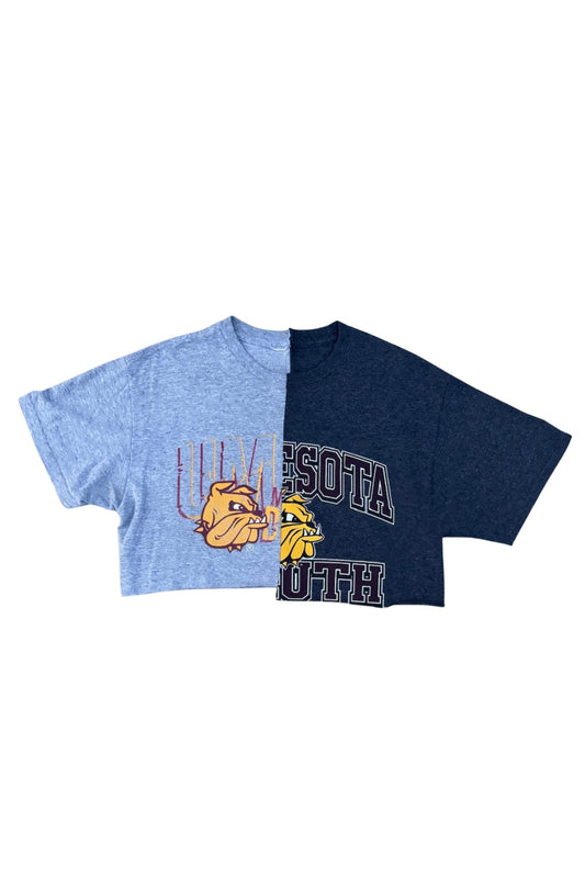 Upcycled Minnesota Duluth Bulldogs Crop Tee