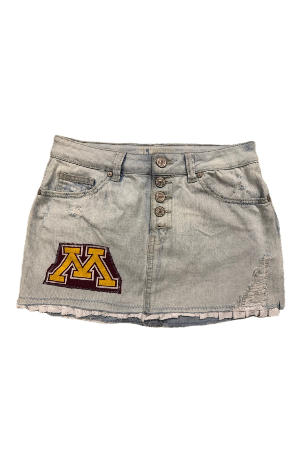 U of M Pointelle Mini Skirt 25”