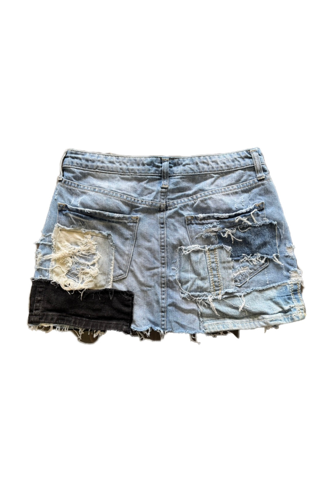 Denim Patchwork Skirt - 30”